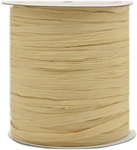 Miniatura 16 de 250 Metros/273 Yardas Raffia Ribbon Hilo de Raffia Hilo de ganchillo Azul Bolsa de ganchillo Hilo de paja Hilo de paja Hilo de rafia natural