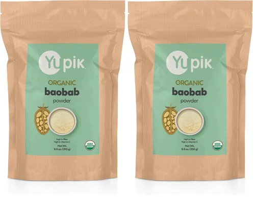 Miniatura 3 de Yupik Baobab en polvo orgánico de 8.8 onzas, certificado por USDA, sin OMG, vegano, sin gluten, kosher, alto en fibra, superalimento agrio