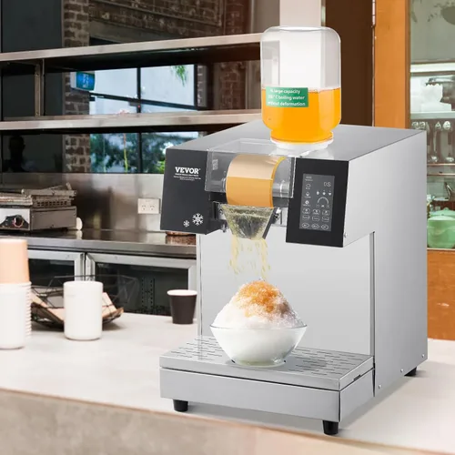 Miniatura 8 de VEVOR Máquina comercial de hielo de copo de nieve, 529.1LBS/24H máquina de hielo de copo de nieve, máquina de afeitar de hielo de acero inoxidable