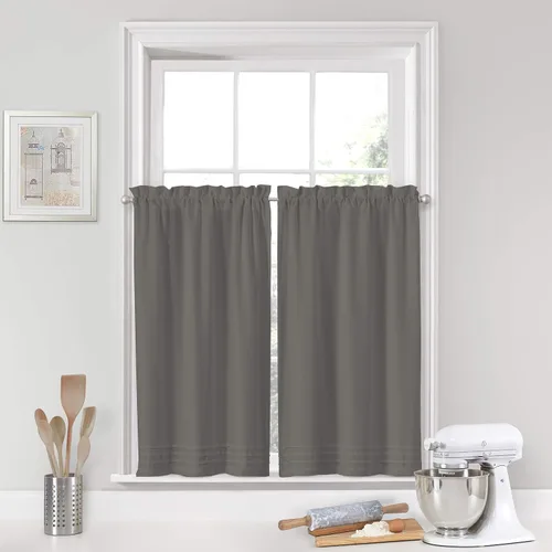 Miniatura 5 de VUE Kingsbury - Par de paneles pequeños para ventana de privacidad, baño, sala de estar, 52 x 24 pulgadas, color blanco