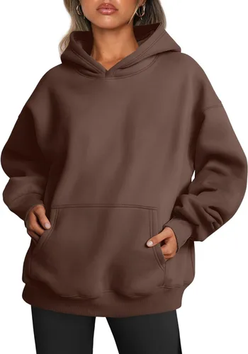 Miniatura 179 de Trendy Queen - Sudaderas extragrandes con capucha para mujer, suéteres de manga larga, sin botones, de vellón, de otoño, ropa de invierno