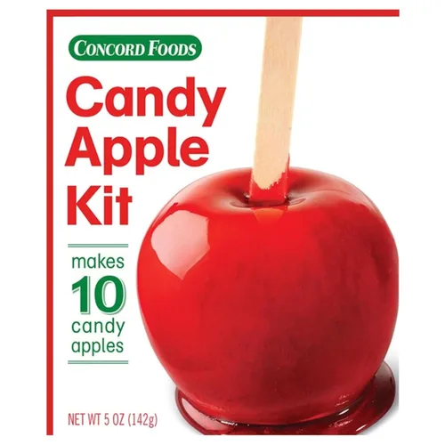 Miniatura 8 de Concord Foods Kit de manzana de caramelo (paquete de 3) – Manzanas rojas clásicas para golosinas familiares, carnavales, ferias y recaudación