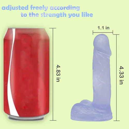 Miniatura 3 de Consolador pequeño realista de 4 pulgadas, tapón anal para principiantes, consolador anal suave con eje curvado y bolas, juguete sexual