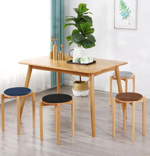 Miniatura 5 de Greenjin Cojín Desmontable para Taburete de Banco Rectangular de 14"x10" con Espuma de Memoria Asiento con Funda Extraíble Antideslizante con Lazos