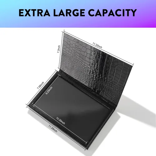 Miniatura 2 de Paleta de maquillaje magnética vacía grande con soporte plegable (capacidad para 60 sartenes estándar) – Estuche organizador profesional de sombra