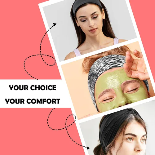 Miniatura 9 de Lotus78, Paquete de 12 diademas anchas para mujer, antideslizantes, modernas bandas deportivas para el cabello de mujer, bandas elásticas suaves