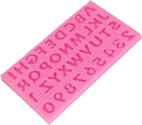Miniatura 3 de Molde de silicona reutilizable de grado alimenticio con forma de letra, antiadherente, decoración de tartas de chocolate, chicle de caramelo