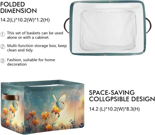 Miniatura 3 de senya Cesta de almacenamiento 1 unids grande plegable bolsa de ropa rectangular plegable tela cesta de lavandería plegable cubo de lavado plegable