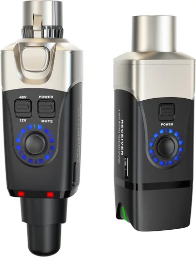 Xvive Sistema inalámbrico de micrófono U3C Transmisor y receptor XLR de 2.4 GHz para micrófono de condensador, mezclador de audio, sistema PA