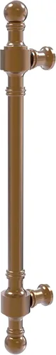 Allied Brass RW-3/8 Retro Wave Collection Tirador de puerta de 8 pulgadas, 8 pulgadas, bronce cepillado