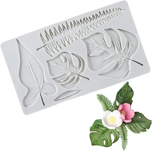 Miniatura 5 de Rolin Roly Moldes de silicona para pasteles de fondant, molde de silicona 3D para dulces, tortuga, hoja, moldes reutilizables, proyectos