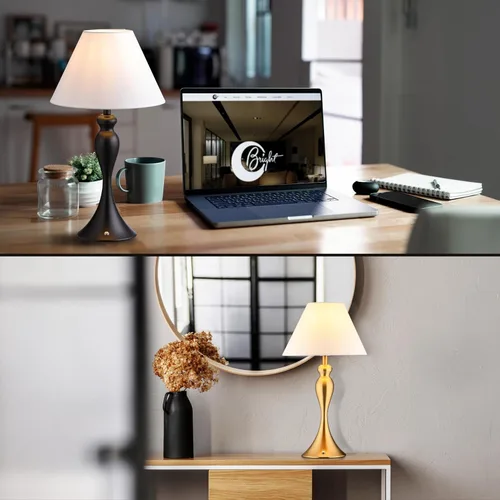 Miniatura 6 de O'Bright Ember – Lámpara de Mesa Inalámbrica – Recargable, Regulable al Tacto, Funciona con Batería, Bombilla LED E26, Carga Rápida Tipo C, Lámpara
