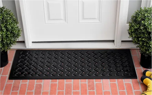 Miniatura 2 de Calloway Mills 900072448 Hampton Weave - Felpudo de goma, 24 x 48 pulgadas
