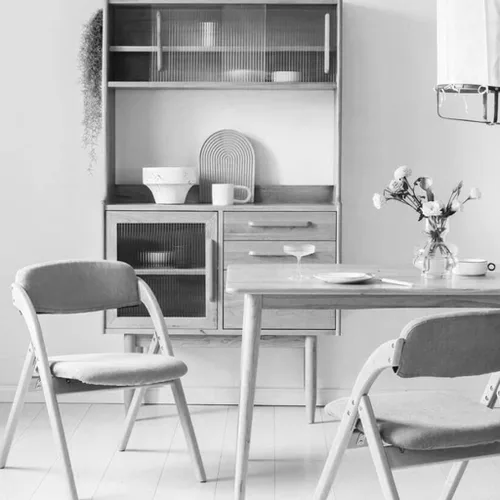 Miniatura 2 de Sillas plegables muebles de madera para restaurante de casa, ordenador de escritorio, cafetería, salón, silla de salón con carga fuerte