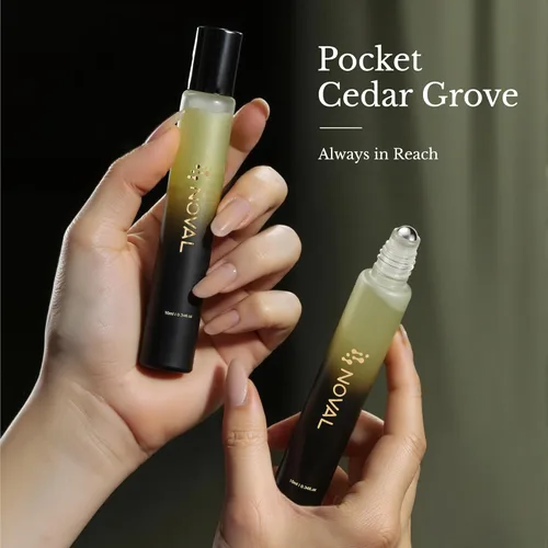 Miniatura 7 de NOVAL Aceites para cutículas enrollables para hombres y mujeres, botella de tamaño de viaje Rollerball, aroma de cedro de olor fresco, suero