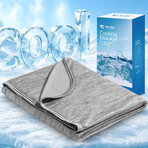 Miniatura 24 de Marchpower - Manta de enfriamiento para niños que duermen con calor, manta de lana fresca Arc-Chill con diseño de doble cara, fibra de enfriamiento