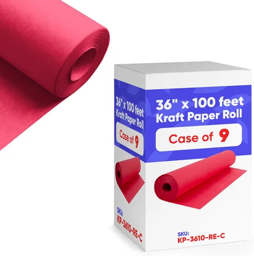Miniatura 12 de Papel kraft negro de 36 x 1200 pulgadas (100 pies) (caja de 9 rollos), 45 libras de grosor, papel kraft para la escuela, papel de color artístico
