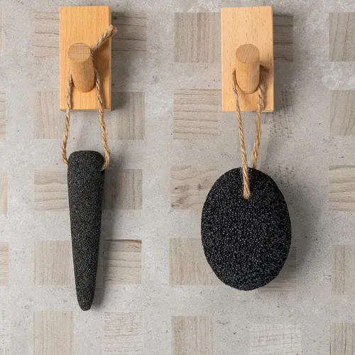 Miniatura 6 de Piedra pómez volcánica natural para pies y manos. Depurador de pies para eliminar la piel muerta y limpieza profunda, piedra en forma de cono