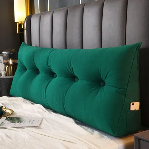 Miniatura 12 de Almohada triangular grande para cabecero, almohada de lectura para sentarse en la cama, respaldo y posicionamiento, cojín de cuña, marrón