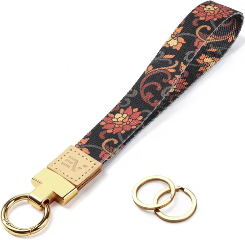 Miniatura 18 de EcoVision - Llaveros lindos con correa para llaves, llavero de muñeca para mujer, correa de insignia con 2 argollas para llaves