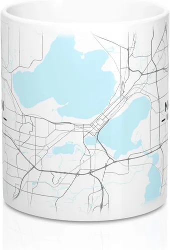 Miniatura 2 de Madison, Wisconsin WI Map Mug (11 oz)