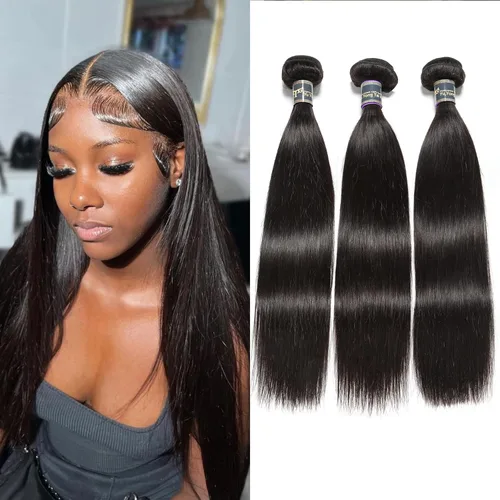 Miniatura 20 de Extensiones de cabello, liso, malasio, calidad 9A