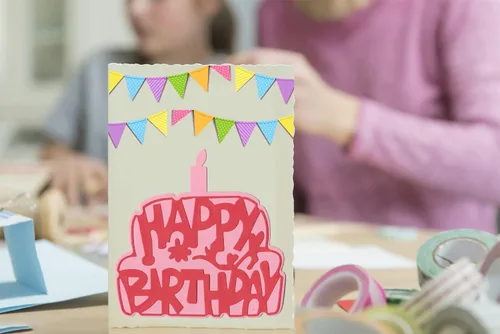 Miniatura 4 de Troqueles de corte para tarta de cumpleaños para hacer tarjetas y decoraciones de álbumes de fotos, palabras de bendición de feliz cumpleaños