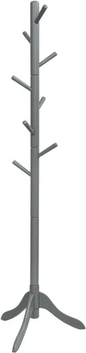 Miniatura 10 de Tangkula Perchero de madera para árbol independiente, soporte de entrada con 8 ganchos, altura ajustable, perchero para el hogar, oficina, pasillo