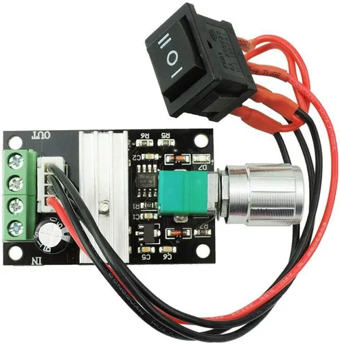 Miniatura 10 de Regulador de velocidad del motor de 12V-80V 30A DC PWM Regulador de velocidad variable Interruptor de gobernador CCM6DS-D con perilla de control
