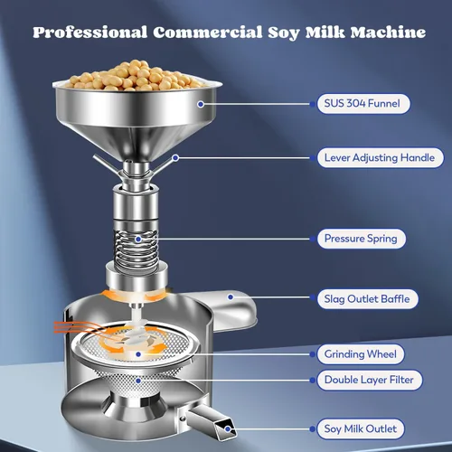 Miniatura 3 de Moongiantgo Fabricante comercial de la leche de soja, fabricante automático de la leche de soja para la leche de soja, tofu, fabricante eficiente