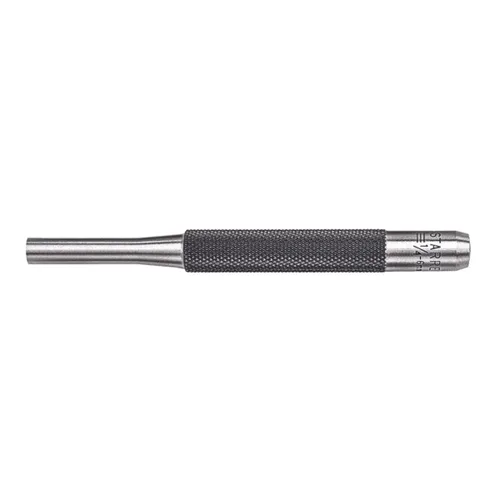 Starrett Punzón de clavo con empuñadura moleteada para introducir o extraer pasadores en una pieza de trabajo - Acero endurecido y templado, 4" de
