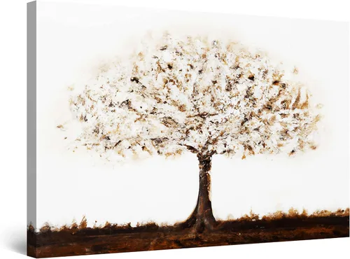 Miniatura 76 de Startonight Lienzo decorativo abstracto para pared, pintura del árbol de la vida amarillo, impresión grande estirada, moderna para dormitorio o sala
