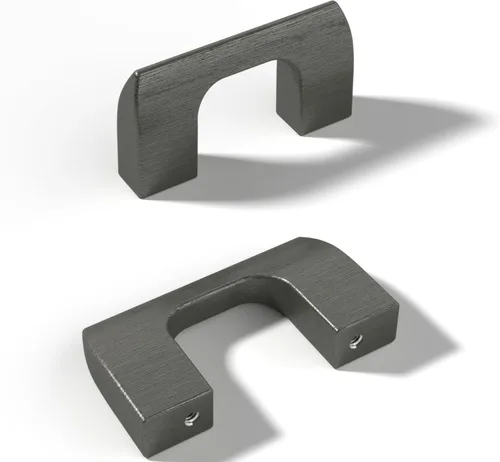 Miniatura 3 de Paquete de 10 manijas de metal de pistola con agujero central de 1-1/4 pulgadas Perillas de metal sólido para gabinetes de baño y decoración