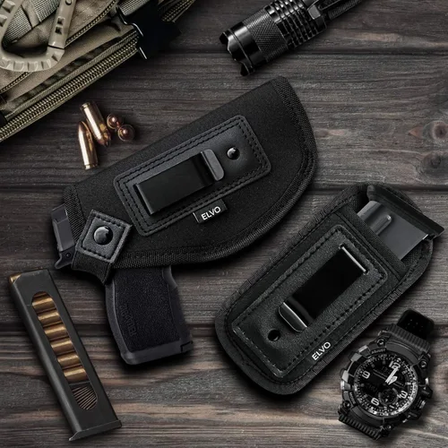 Miniatura 5 de Paquete de 2 fundas universales IWB para pistola para porte oculto, fundas para pistolas dentro de la cintura, se adapta a todas las armas de fuego