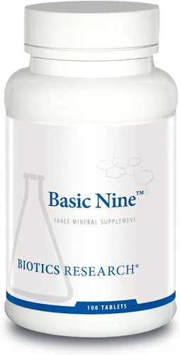 Biotics Research Nueve minerales de traza raros de origen entero básicos, fitoquímicamente unidos, incluye antioxidantes SOD y catalasa, 100 tabletas
