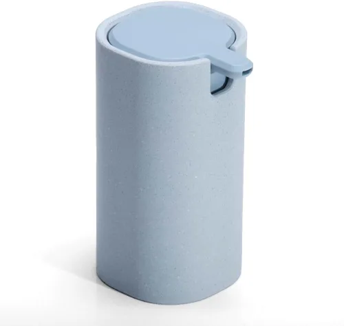 LINE+ARC Moderno Dispensador de Jabón Fácil de Presionar (Ártico). Lindo Dispensador de Loción Líquida para Baño, Cocina y Fregadero en Mármol Azul
