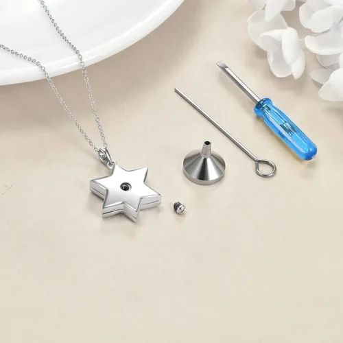 Miniatura 53 de YFN Collar de estrella de David de plata de ley, concha de abulón, árbol de la vida, joyería judía, regalos para mujeres y hombres