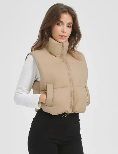 Miniatura 3 de Kissonic Chaleco acolchado de invierno para mujer, sin mangas, acolchado, ligero, con bolsillos