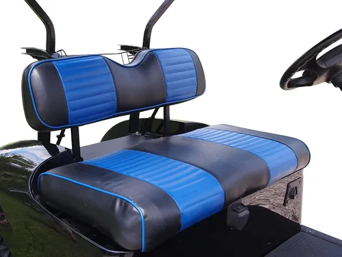 Huskey - 4 fundas de asiento delantero/trasero de carrito de golf para modelos Club Car Precedent 2004 en adelante a gas y eléctricos, ajuste Azul