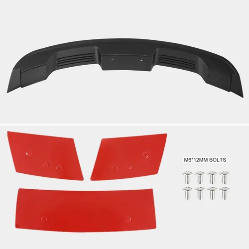 Miniatura 4 de Spec-D Tuning Alerón trasero de maletero ABS estilo GT500 negro mate para modelos Ford Mustang 2015-2022