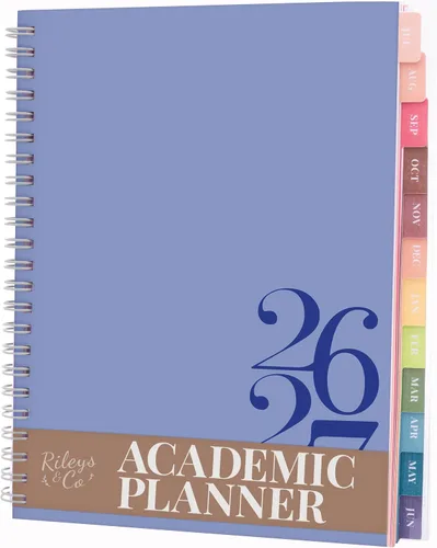 Miniatura 33 de Rileys - Agenda académica 2026-2027, agenda diaria, semanal y mensual, julio de 2026 a junio de 2027, páginas de notas para estudiantes