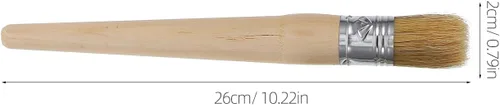 Miniatura 6 de 2 unids pincel redondo mango de madera diferentes tamaños 0.787 in 0.984 in acrílico acuarela pintura al óleo herramienta principiante muebles