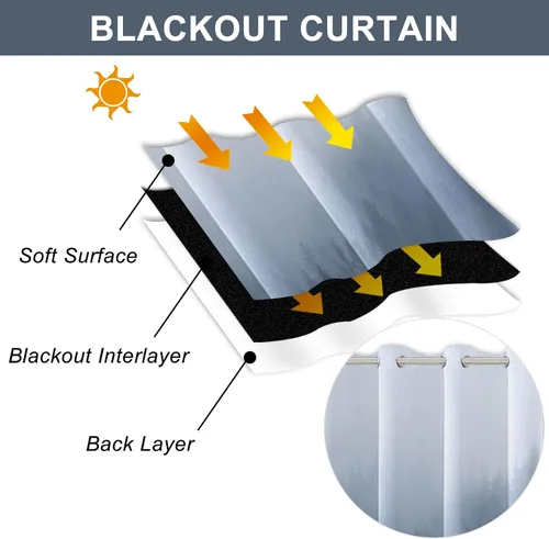 Miniatura 69 de AWERT Cortinas opacas para dormitorio, árbol negro con niebla, naturaleza, amanecer, bosque, 2 paneles para sala de estar, bloqueo de calor, 21 x 45