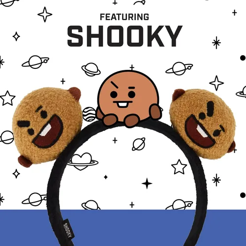 Miniatura 31 de Concept One BT21 LINE FRIENDS - Diadema bordada de felpa 3D para mujer, Chimmy