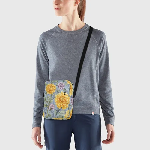 Miniatura 8 de Vintage Dahlia Flower Yellow Purple messenger bag cute green crossbody bags for women Casual Purse Lady Shoulder Handbags Adjustable Strap for