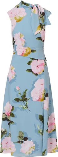 Miniatura 5 de Adrianna Papell Women's Floral Printed Tie Neck Dress