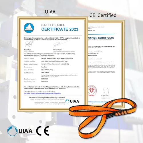Miniatura 2 de NewDoar 16mm Cuerda de Escalada Certificada UIAA CE, 23KN Certificada EN566, Cordón Utilitario para Escalada en Roca, Creación de Sistemas de Naranja