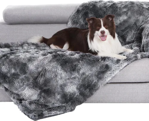 Miniatura 40 de gogobunny Manta impermeable para perros para perros grandes, gatos, cachorros, manta reversible de piel sintética para mascotas, lavable, protección