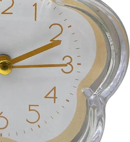 Miniatura 8 de Reloj despertador, con forma de flor, silencioso, para mesita de noche, marco transparente, sin tictac, reloj digital de cuarzo para sala de estar
