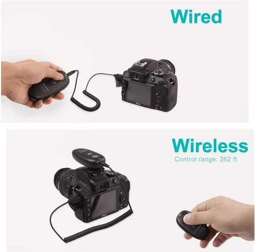 Miniatura 2 de AODELAN Disparador inalámbrico remoto para cámara compatible con Canon EOS R, RP, 200D (SL2), 250D (SL3), T7, T6, 6D Mark II, 7D Series, M6; Olympus